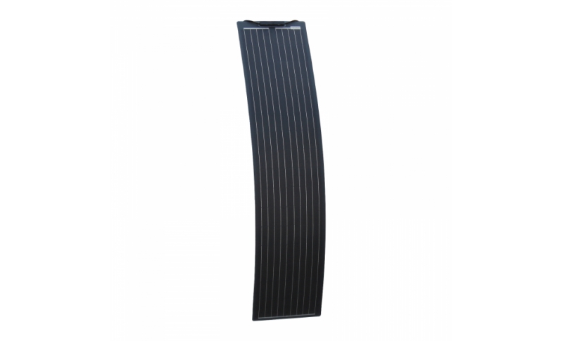 100w black ultra-narrow semi-flexible fibreglass solar panel with durable etfe coating