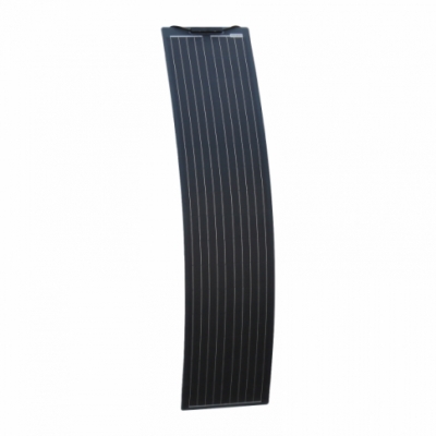 100w black ultra-narrow semi-flexible fibreglass solar panel with durable etfe coating