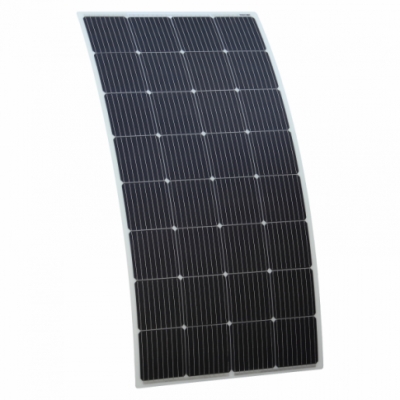 photonic universe 200w semi-flexible fibreglass solar panel with a round rear junction box and 3m cable, with durable etfe coating